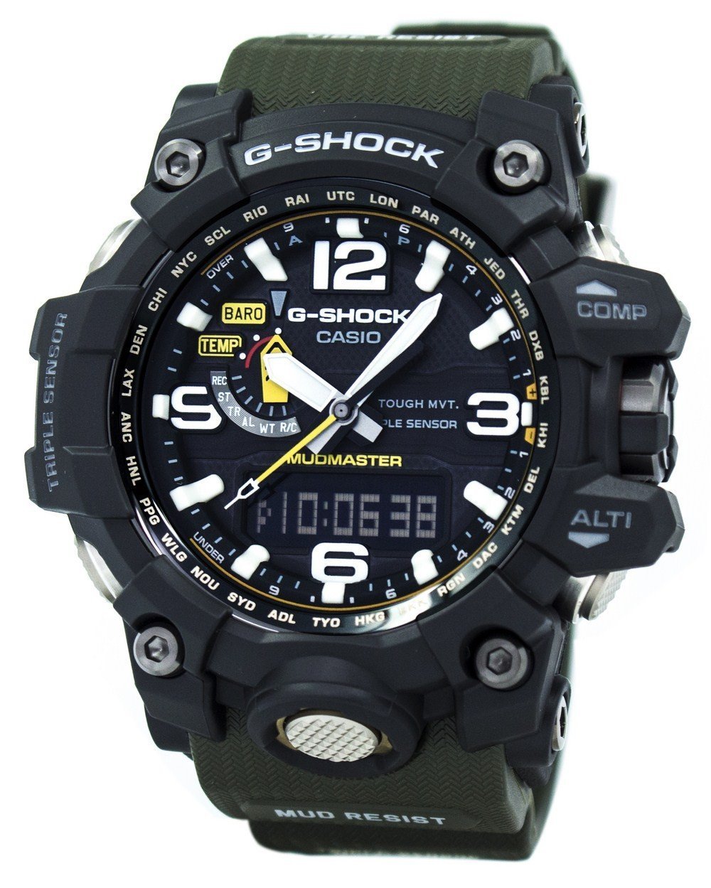 Casio G-shock Mudmaster Triple Sensor Atomic Gwg-1000-1a3 Gwg1000-1a3 Men's Watch