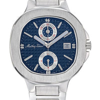 Mathey-tissot Evasion Chronograph Stainless Steel Blue Dial Quartz H152chabu 100m Men's Watch