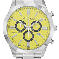 Mathey-tissot Mathy I Jumbo Special Edition Chronograph Yellow Dial Quartz H455chj Men's Watch