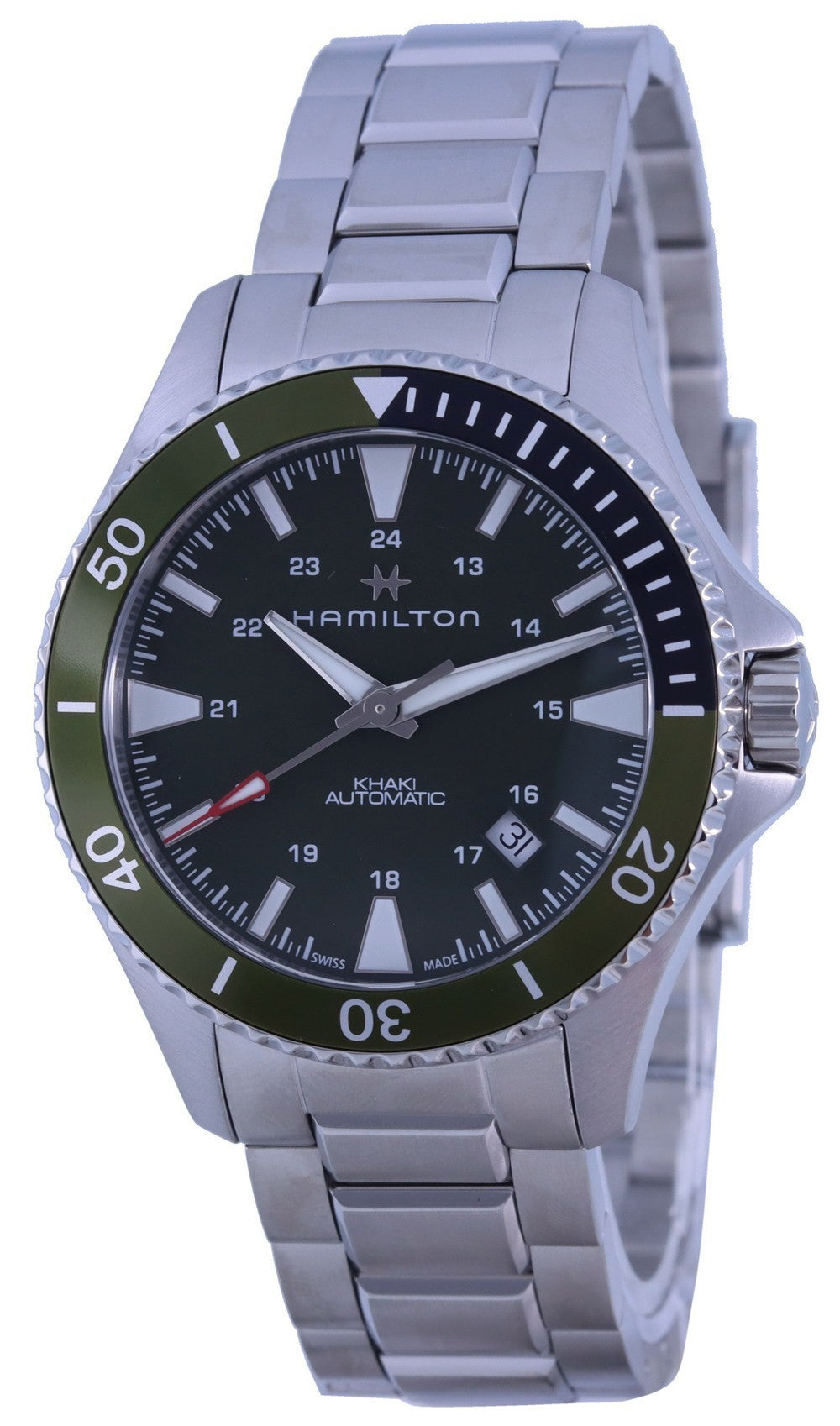 Hamilton Khaki Navy Scuba Green Dial Automatic H82375161 100m Men's Watch