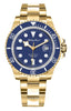 Mathey-tissot Mathy Jumbo Gold Tone Stainless Steel Blue Dial Quartz H906pbu 200m Men's Watch