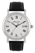 Mathey-tissot City Leather Strap White Dial Quartz Hb611251abr Men's Watch