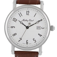 Mathey-tissot City Leather Strap White Dial Quartz Hb611251ag Men's Watch