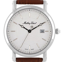 Mathey-tissot City Leather Strap White Dial Quartz Hb611251ai Men's Watch