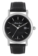 Mathey-tissot City Leather Strap Black Dial Quartz Hb611251an Men's Watch