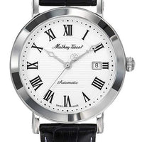 Mathey-tissot City Leather Strap White Dial Automatic Hb611251atabr Men's Watch