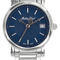 Mathey-tissot City Metal Stainless Steel Blue Dial Quartz Hb611251mabu Men's Watch