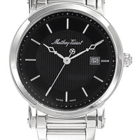 Mathey-tissot City Metal Stainless Steel Black Dial Quartz Hb611251man Men's Watch