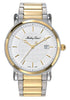 Mathey-tissot City Metal Two Tone Stainless Steel White Dial Quartz Hb611251mbi Men's Watch