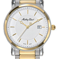 Mathey-tissot City Metal Two Tone Stainless Steel White Dial Quartz Hb611251mbi Men's Watch