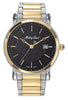 Mathey-tissot City Two Tone Stainless Steel Black Dial Quartz Hb611251mbn Men's Watch