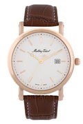 Mathey-tissot City Leather Strap White Dial Quartz Hb611251pi Men's Watch