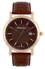 Mathey-tissot City Leather Strap Brown Dial Quartz Hb611251pm Men's Watch