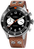 Hemel Reverse Panda Chronograph Ceramic Bezel Black With Super-luminova C3 Dial Quartz Hf12 100m Men's Watch