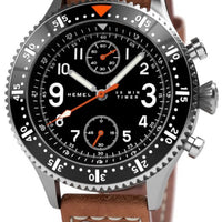 Hemel Brabant Chronograph Matte Black With Super-luminova Dial Quartz Hf5 100m Men's Watch