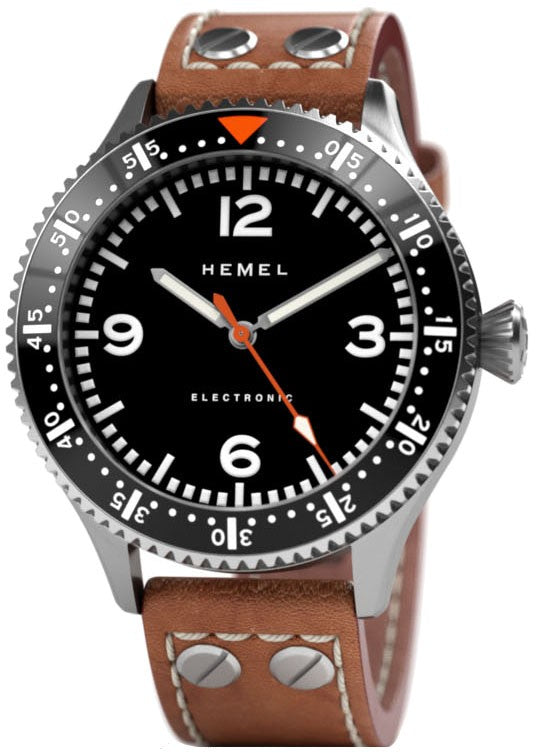 Hemel Stratus Matte Black With Super-luminova Dial Quartz Hf6 100m Men's Watch