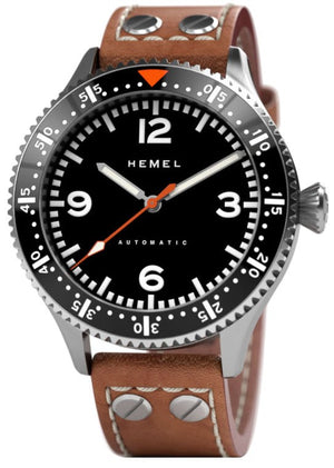 Hemel Stratus Ceramic Bezel Black With Super-luminova C3 Dial Automatic Hf7 100m Men's Watch