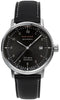 Iron Annie 100 Jahre Bauhaus Leather Strap Black Dial Automatic 50562 Men's Watch