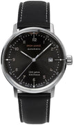 Iron Annie 100 Jahre Bauhaus Leather Strap Black Dial Automatic 50562 Men's Watch