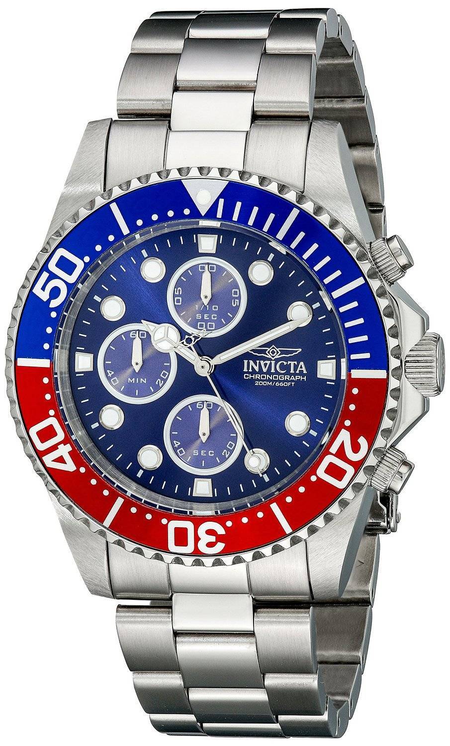 Invicta Pro Diver Chronograph 200m Blue Dial 1771 Men's Watch