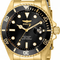 Invicta Pro Diver Black Dial Gold Tone Stainless Steel Quartz 33277 200m Women's Watch