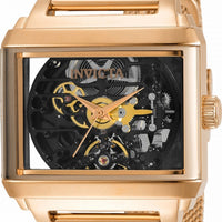 Invicta Objet D Art Skeleton Dial Rose Gold Tone Stainless Steel Automatic 34381 Men's Watch