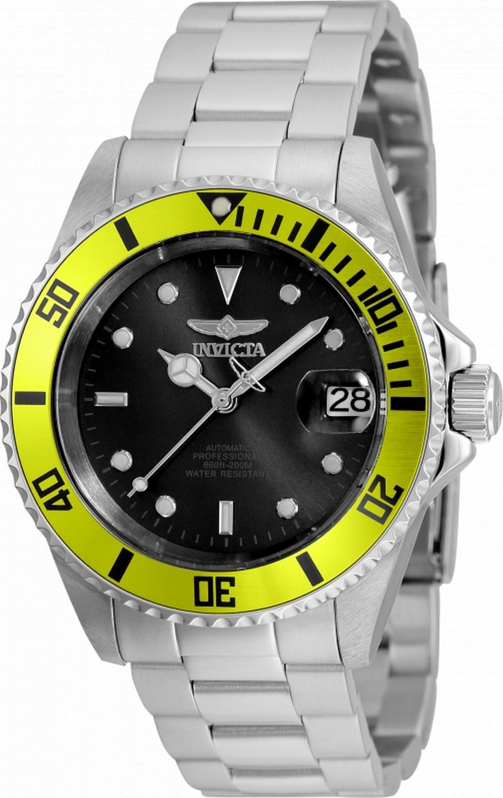 Invicta Pro Diver Black Dial Stainless Steel Automatic 35842 200m Men's Watch