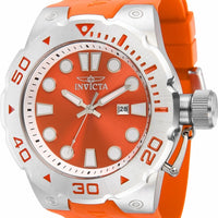 Invicta Pro Diver Silicone Strap Orange Dial Quartz 36997 100m Men's Watch