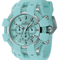 Invicta Bolt Chronograph Gmt Silicone Strap Turquoise Dial Quartz Diver's 45168 200m Men's Watch