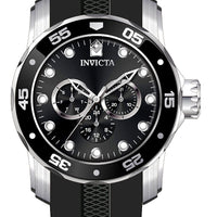 Invicta Pro Diver Scuba Gmt Silicone Strap Black Dial Quartz 45721 100m Men's Watch