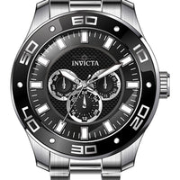 Invicta Pro Diver Scuba Gmt Stainless Steel Black Dial Quartz 45756 100m Men's Watch