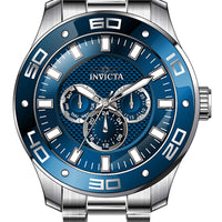 Invicta Pro Diver Scuba Gmt Stainless Steel Blue Dial Quartz 45757 100m Men's Watch