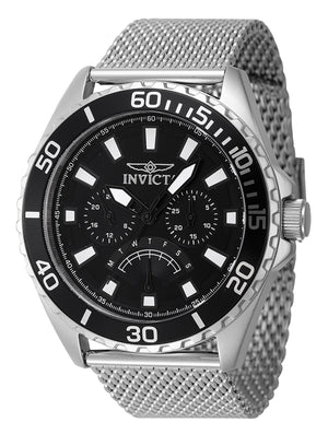 Invicta Pro Diver Retrograde Gmt Stainless Steel Black Dial Quartz 46907 Men's Watch