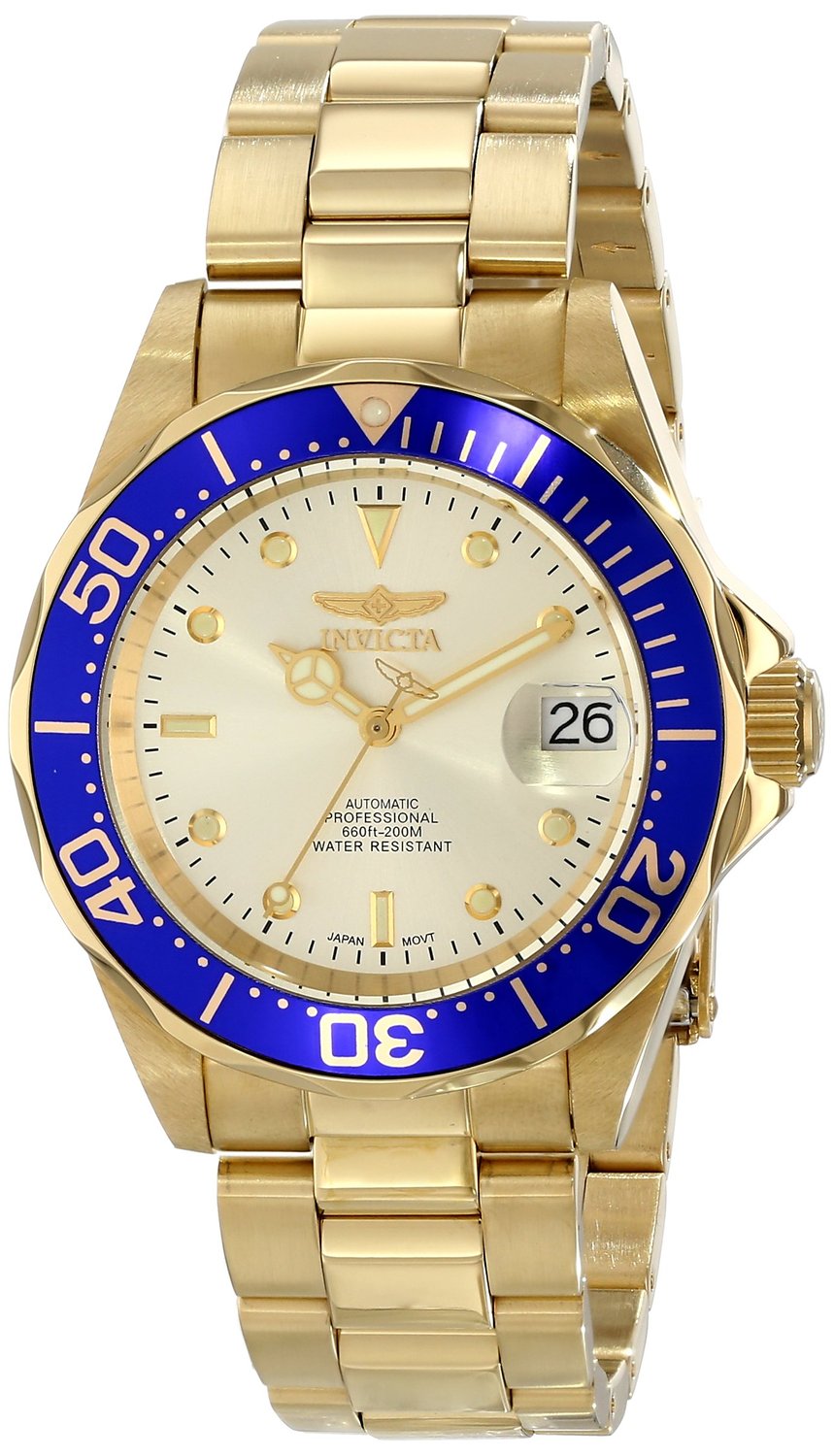 Invicta Automatic Pro Diver 200m Champaign Dial 9743 Men's Watch