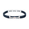 Maserati Jewels Recycled Leather And Stainless Steel Bracelet Jm422ave10 For Men