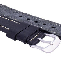 Ratio Ls16 Black Leather Strap 22mm