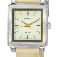Casio Standard Analog Leather Strap Beige Dial Quartz Ltp-e176l-5a Women's Watch