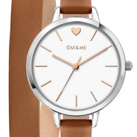 Oui  Me Petite Amourette White Dial Leather Strap Quartz Me010005 Women's Watch