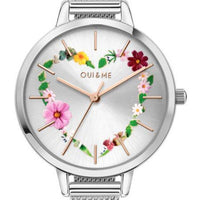 Oui  Me Petite Fleurette Silver Dial Stainless Steel Quartz Me010006 Women's Watch