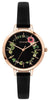 Oui  Me Petite Fleurette Black Dial Leather Strap Quartz Me010007 Women's Watch