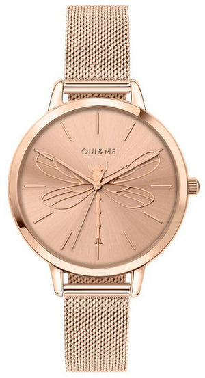 Oui  Me Grande Amourette Rose Gold Tone Stainless Steel Quartz Me010035 Women's Watch