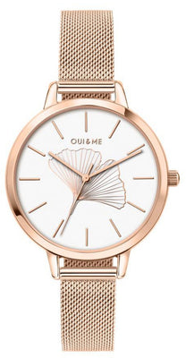 Oui  Me Amourette White Dial Rose Gold Tone Stainless Steel Quartz Me010042 Women's Watch