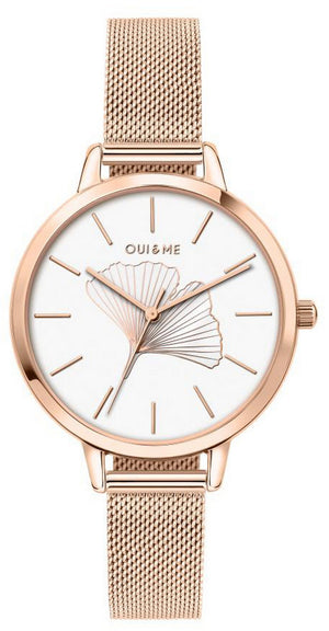 Oui  Me Amourette White Dial Rose Gold Tone Stainless Steel Quartz Me010042 Women's Watch