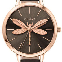 Oui  Me Amourette Grey Sunray Dial Leather Strap Quartz Me010074 Women's Watch