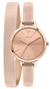 Oui  Me Petite Amourette Rose Gold Sunray Dial Leather Strap Quartz Me010092 Women's Watch