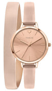 Oui  Me Petite Amourette Rose Gold Sunray Dial Leather Strap Quartz Me010092 Women's Watch