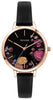 Oui  Me Fleurette Black Dial Leather Strap Quartz Me010101 Women's Watch