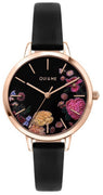 Oui  Me Fleurette Black Dial Leather Strap Quartz Me010101 Women's Watch