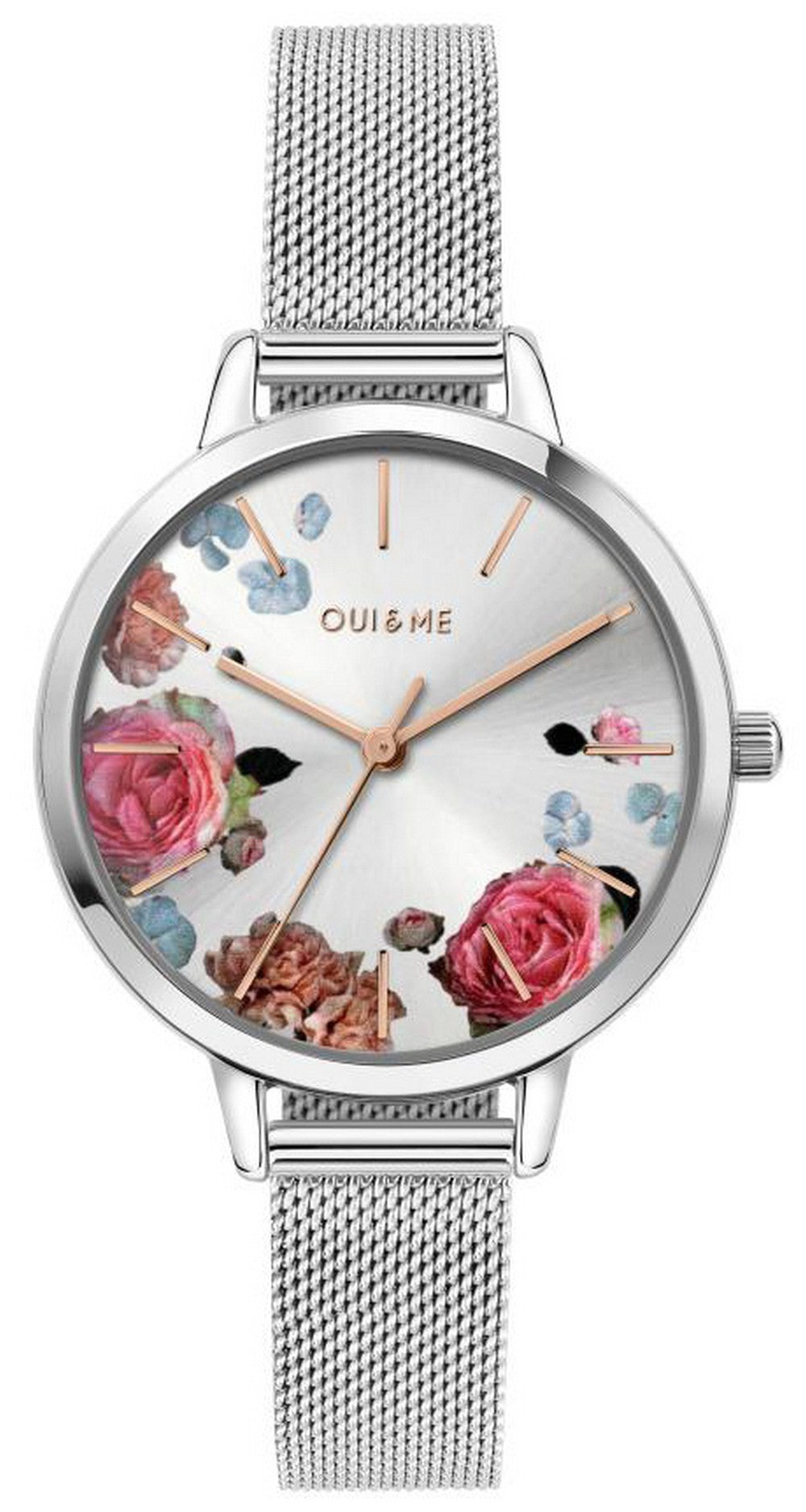 Oui  Me Fleurette Silver Dial Stainless Steel Quartz Me010104 Women's Watch