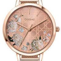 Oui  Me Fleurette Rose Gold Tone Stainless Steel Quartz Me010105 Women's Watch